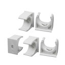 パイプクランプ PVC 給水管 ホースクランプ 多機能 交換部品 ホワイト 直径20 mm 5個
