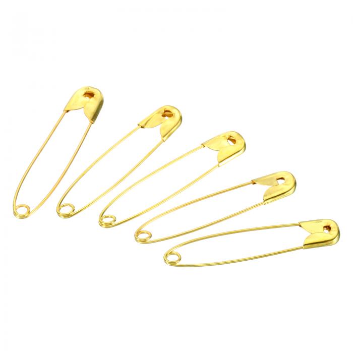 安全ピン 37 mm ニッケルメッキ スモール 裁縫ピン ブランケット スカート 工芸品 ブローチ作り用 ゴールドトーン 200個