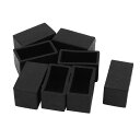 家具保護パッド フットカバー 家具 テーブル 椅子用 脚キャップ プラスチック ブラック 40mm x 20mm 8個入り