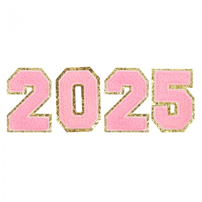 4個 グリッターチェニールナンバーパッチ8 cm / 3