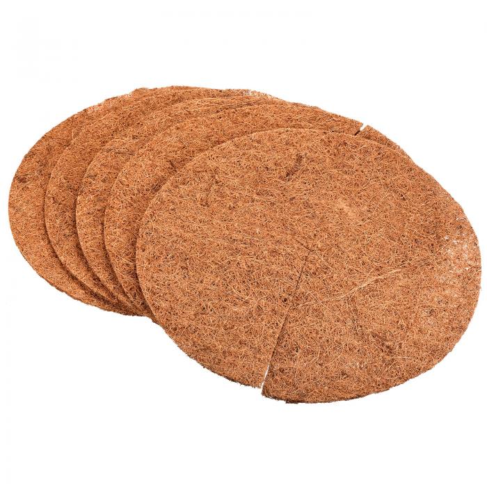 PATIKIL ココナッツ繊維マルチリングマット 400 mm 5個 Y コココイアツリープロテクター 根土カバー 屋..