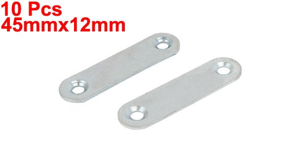 補強プレート 冷間圧延鋼製 シルバートーン 45mmx12mm 10個入り [2]