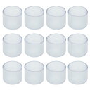 家具脚カバー クリア PVC チェア エンド チップ フィート カバー 家具グライド フロア プロテクター 12個入り 20mm Inner Dia ノイズ減らし スクラッチ防止