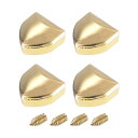 ジッパーテールクリップ 亜鉛合金 ジッパーバックルテールストッパー エンドチップ 革縫製DIYアクセサリー用 8 mm ゴールドトーン 4個