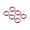 PATIKIL ダーツシャフトリング アルミニウム ダーツOリングアクセサリー プラスチックおよびナイロンシャフト用 6個 レッド