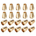 メタルベルストッパー コードエンドロック ロープファスナーエンドストッパー 5mm 円錐形 ドローストリングランヤード用 バックパックバック用 DIY ゴールド 20個入り(4)