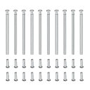 チューブフリクションピン 時計ベルトプレッシャーバーピン 23x1.2mm ステンレス鋼 リベットエンド付き バンドクラスプバックル 10個入り