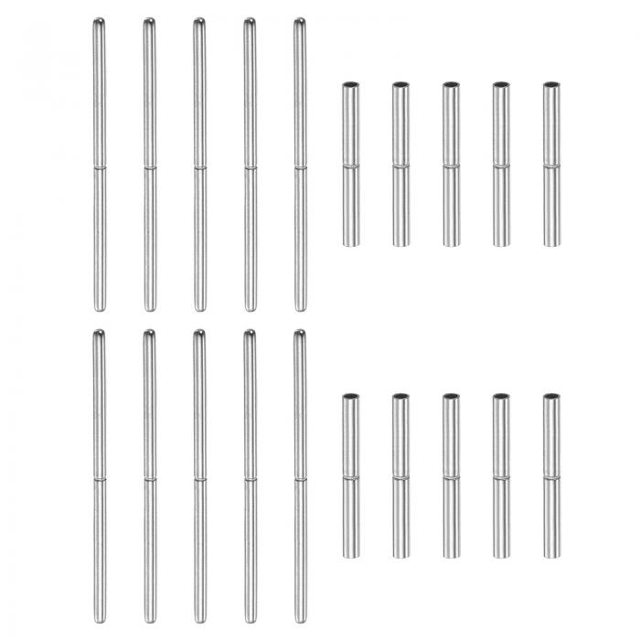 時計バンド管ピン ステンレス鋼 連結シャフト 時計バンド修理 交換用 管径1.2mm ピン長さ24mm 10個