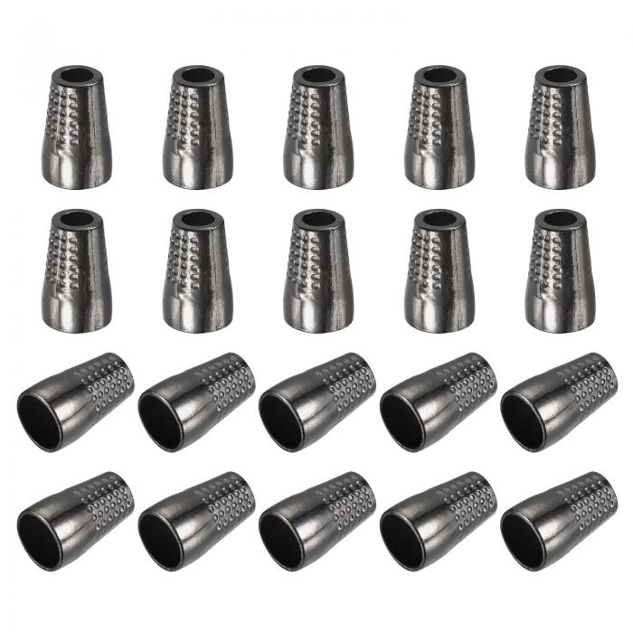 メタルベルストッパー コードエンドロック ロープファスナーエンドストッパー 4.5mm 円錐形 ドローストリングランヤード用 バックパックバック用 DIY ダー...