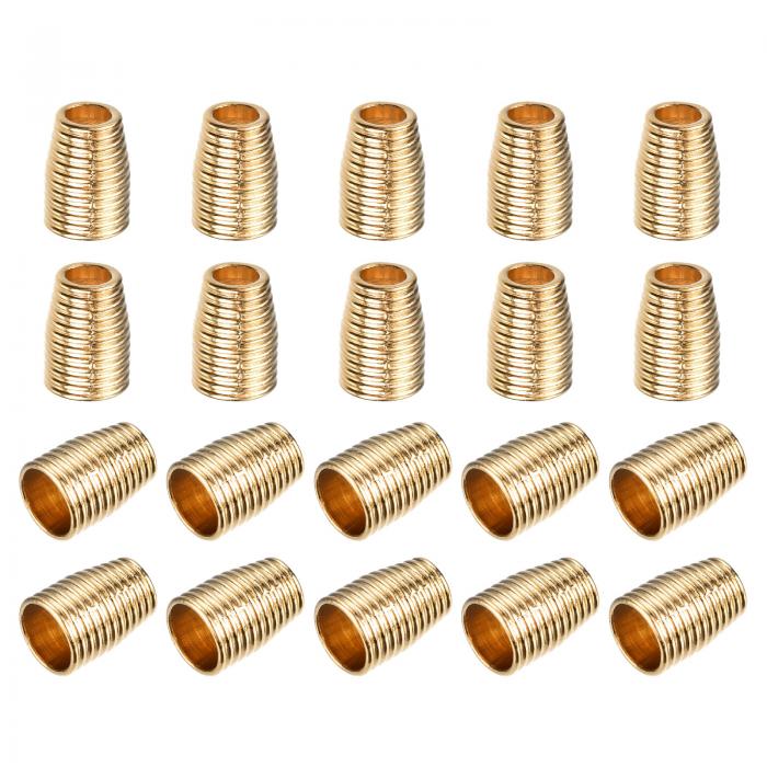 メタルベルストッパー コードエンドロック ロープファスナーエンドストッパー 4mm 円錐形 ドローストリングランヤード用 バックパックバック用 DIY手作り ゴ...