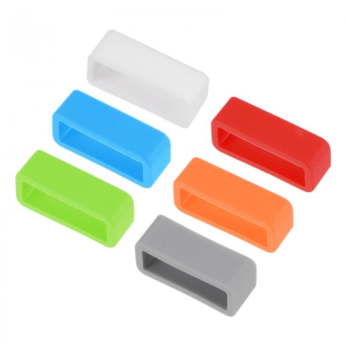 ウォッチバンドストラップループ 18mm幅ラバーファスナーリング シリコンウォッチリテーナー ウォッチ..