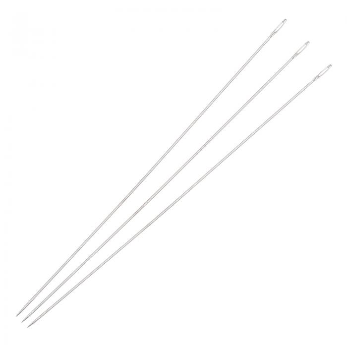 ビーズ針 細かい 長い直線 縫い 刺繍糸 ステンレス鋼 100 mm 0.45 mm線径 25個