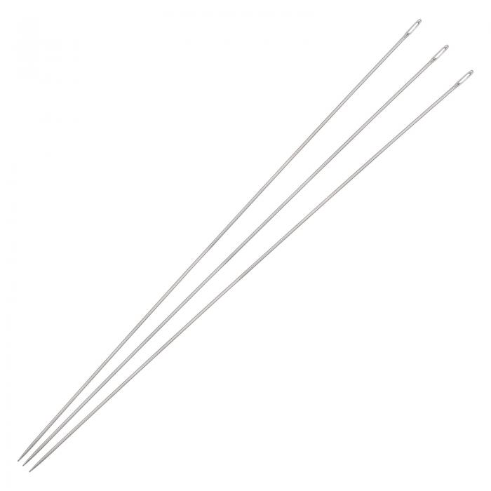 ビーズ針 細かい 長い直線 縫い 刺繍糸 ステンレス鋼 120 mm 0.7 mm線径 25個