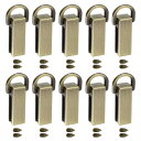 バッグサイドクリップバックル 7 mm 金属製 吊り下げ ハンドバッグストラップチェーンコネクター Dリング付き DIY財布クロスボディショルダー用 ブロンズト...
