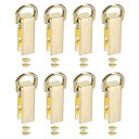 バッグサイドクリップバックル 7 mm 金属製 吊り下げ ハンドバッグストラップチェーンコネクター Dリング付き DIY財布クロスボディショルダー用 ライトゴー...