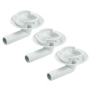 エアコン排水ホースコネクタ ミニ分割ウィンドウAC用 部品 付属品 40mmチューブエルボ継手交換 ベージュ 3個(2)