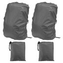 PATIKIL 70-90L 防水リュックサックレ インカバー 2個セット アンチスリップクロスバックルストラップ&ドローストリングバッグ付き ハイキング キャンプ 旅行用 XXL グレーチェック柄
