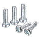 パンヘッドプラス機械ネジ 亜鉛メッキ 炭素鋼 十字頭ネジ 全ねじボルト #2-56x8mm 50個(4)