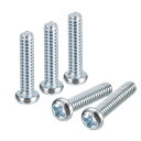 パンヘッドプラス機械ネジ 亜鉛メッキ 炭素鋼 十字頭ネジ 全ねじボルト #6-32x16mm 100個(4)