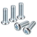 パンヘッドプラス機械ネジ 亜鉛メッキ 炭素鋼 十字頭ネジ 全ねじボルト #8-32x12.7mm 50個