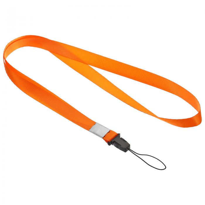 PATIKIL 43 cm ネックストラップ 20個 1.5 cm幅 取り外し可能なストラップストラップ 名札 バッジホルダー IDカード キー 携帯電話用 オレンジ