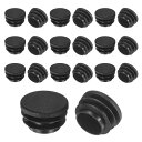 M METERXITY 20個入り 丸形プラスチックホールプラグ 1"(25mm)プラスチックチュービングエンドキャップ 椅子/フェンス用 金属チュービングレッグキャップ 家具パイプ挿入スライダーグラ イド