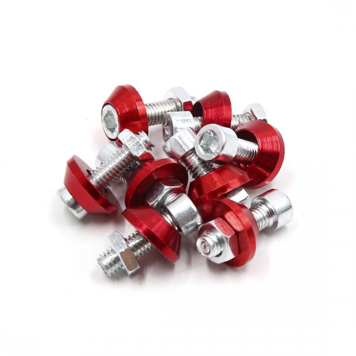 ナンバープレートボルト オートバイ ナンバープレートフレーム ねじボルトキャップ ファスナー 6mmネジ径 8個入り