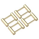 財布ストラップリング 金属 ねじ込み シャックル 交換用 バックル レザー バッグ クラフト DIY アクセサリー用 長さ25mm ゴールドトーン 4個