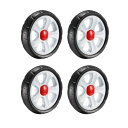 ホイール プラスチックスイベルプーリホイール 直径159mm シングルホイール 8mm取付穴 4個入り