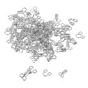 ソーイングフックとアイクロージャ ブラジャーフック 衣類ファスナー スカート ジャケット ズボン 縫製 DIY 工芸品用 シルバー 50個