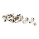 ネジポスト ベルトバックル バインディングボルト レザーファスナー 適用穴径5 mm メスM5x15 mm 10セット