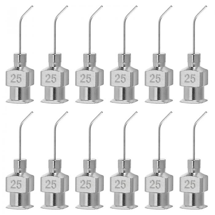 PATIKIL 曲がった鈍い先端 ディスペンシングニードル 25G 12個セット 0.51