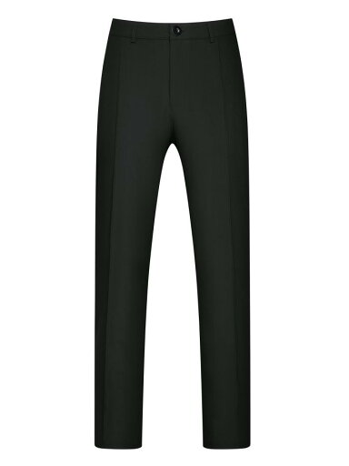 Lars Amadeus ロングパンツ 大きいサイズ 無地 フラットフロント ワーク オフィス ビジネス ドレスパンツ メンズ ブラック 4XL Lars Amadeus ロングパンツ 大きいサイズ 無地 フラットフロント ワーク オフィス ビジネス ドレスパンツ メンズ ブラック 4XL