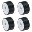 4個40 x 20mm M8スレッド女性用ラバーマウント 振動アイソレータ アンチ振動パッドフラットサイレントブロックベースブロック