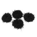 ナイロンヘアタイ ポニーテール ヘアバンド ブラックストレッチ 4 個入