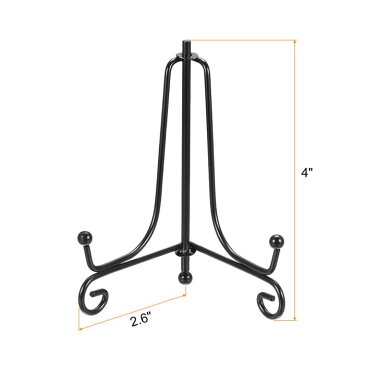 ソウテン ディスプレイプレートホルダー アイアン 装飾イーゼルスタンド ブラック フォトフレーム用 66mm 2個入り