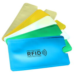 RFIDカラフルなブロッキングクレジットカードスリーブ 非接触プロテクターホルダー NFC財布用 5色 30個入り