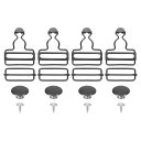 オーバーオールバックル 6セットのレトロメタルサスペンダー交換バックル38mm(1-1/2") ズボン 綿ジャケット ジーンズ用 ガ ン黒