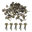 50個入りバッグフィートスタッドス パイ ク 6mm丸底のパースネイルヘッドス パイ クプロングスタッズバッグボトムスタッド ハンドバッグパース衣類DIYレザー...