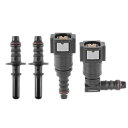 燃料ラインホースクイックリリースコネクタ 7.89 mm SAE-8 mm ナイロン ホースの取り外し ストレート 90度 2セット(2)
