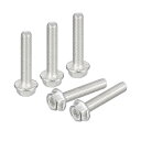 プラス六角頭フランジボルト M5x25 mm 304ステンレス鋼 六角プラスフランジヘッド 六角ボルト機械ネジ 10個(4)