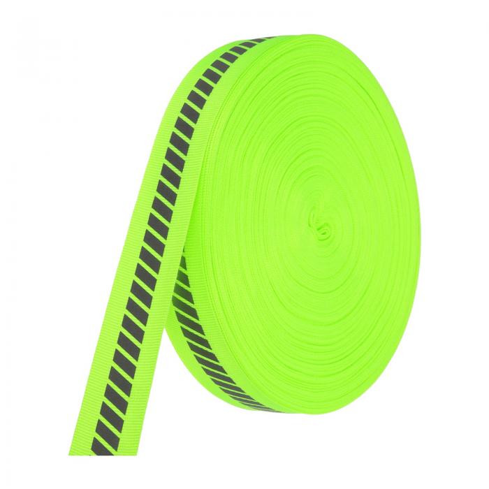 PATIKIL 反射テープストリップ 1"x 150FT 高視認性織物ストライプ蛍光ウェビングリボン バッグ 衣類 レ..