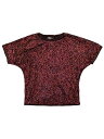 Allegra K Tシャツ クラブウェア ブラウス スパンコールトップス ラウンドネック 半袖 パーティー レディース マルチカラー ブラック S(4)