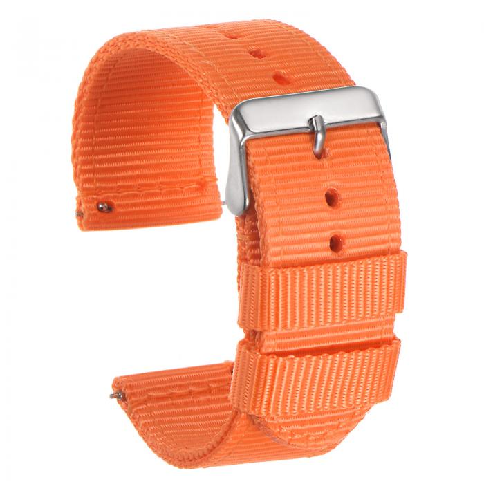 ナイロン時計バンド 24 mm幅 耐久性 ナイロンストラップ シルバーバックル付き ユニバーサル 交換用 キ..