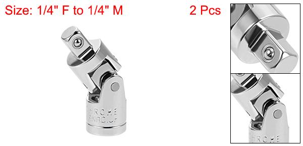 ソウテン ユニバーサルソケットジョイント 6.35 mmドライブ（F）へ6.35 mmドライブ（M） Cr-V 2個入り