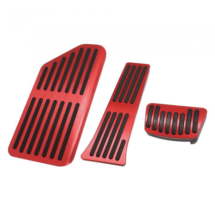 A ABSOPRO 車のガスアクセルブレーキフットレストペダルカバーパッド Ki aに対応 Carnivalに対応 2022-2023 滑り止め アルミニウム合金 レッド 3個