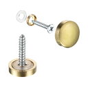 ミラーネジ 装飾キャップファスナーカバーネイルポリッシング ゴールドトーン 304ステンレス鋼 14 mm 12個