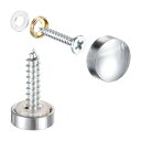 ミラーネジ 装飾キャップファスナーカバーネイルポリッシング シルバートーンブラス 12 mm 8個