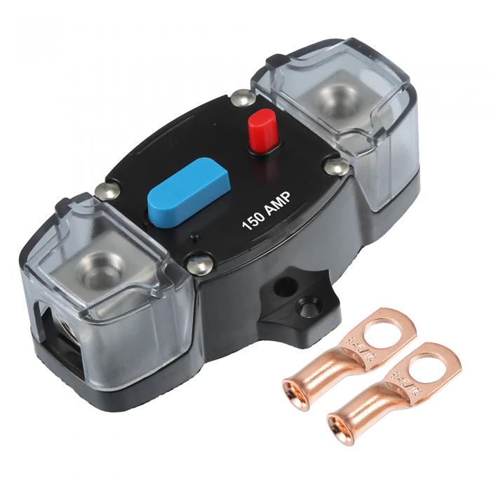 X AUTOHAUX サーキットブレーカー 手動リセットスイッチ付き 12V-48V DCヒューズホルダー インバーター..