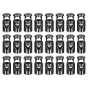 金属コードロック 単穴 バネストッパー ファスナ ースライダートグルエンド プラスチックコードロック 巾着バッグ バックパック 衣類のストラップ用 5 mm ブ...